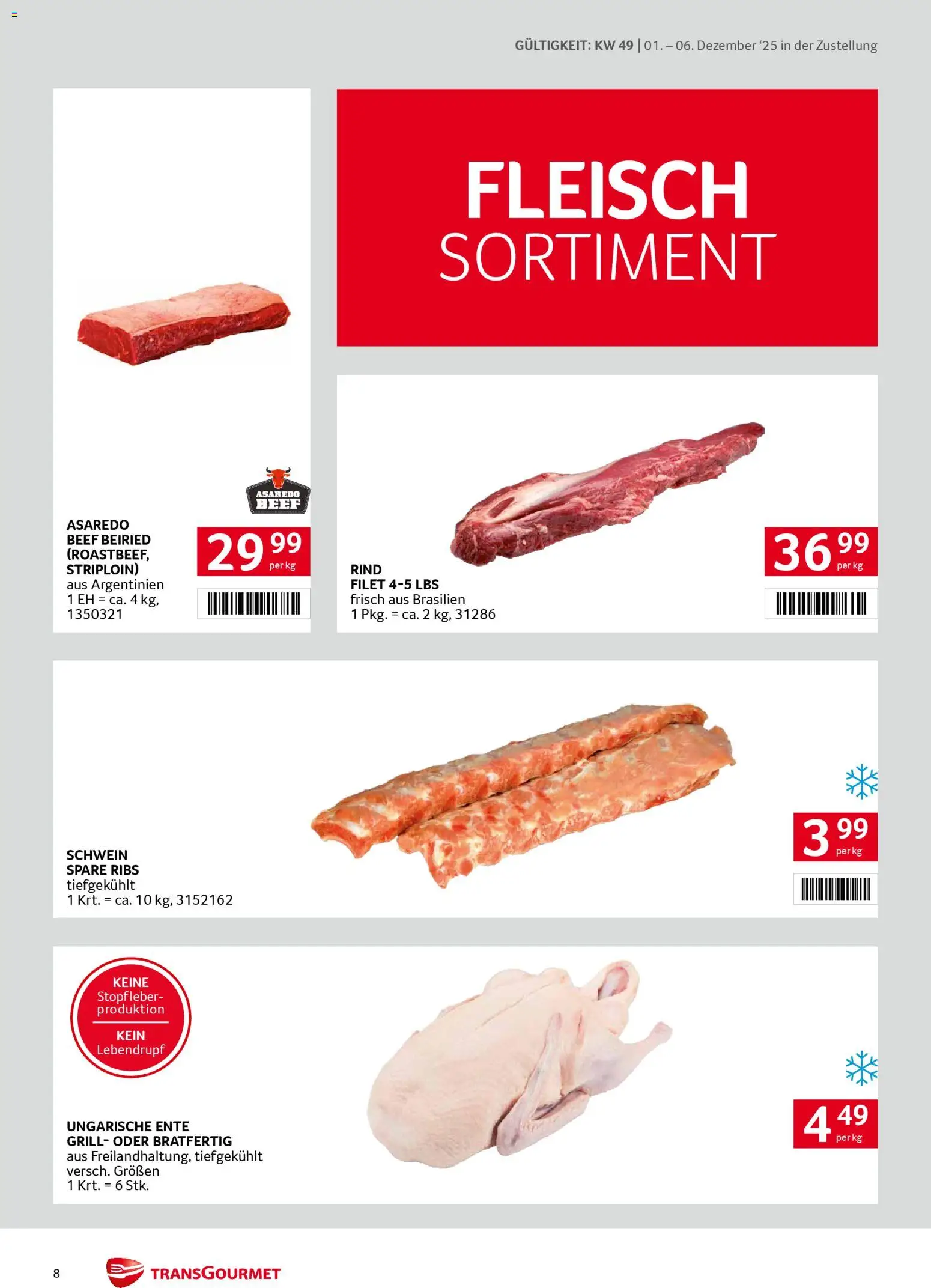 Transgourmet Zustellaktion gültig ab 01.12.2025 | Seite: 8 | Produkte: Grill