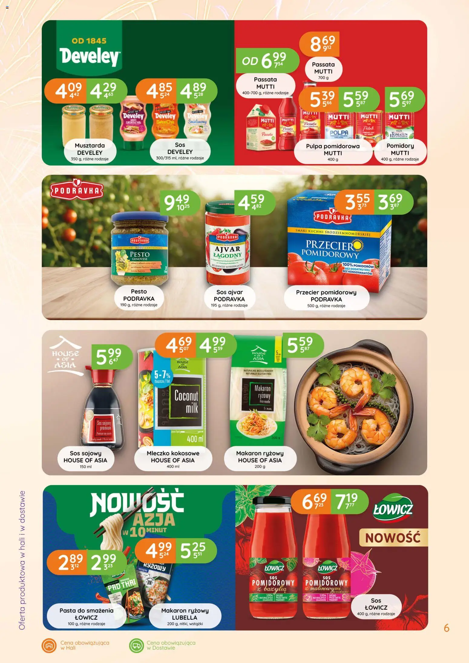 Eurocash Gazetka - Smaki Świata od 08.01.2026 | Strona: 6 | Produkty: Przecier pomidorowy, Makaron ryżowy, Bazylia, Sos