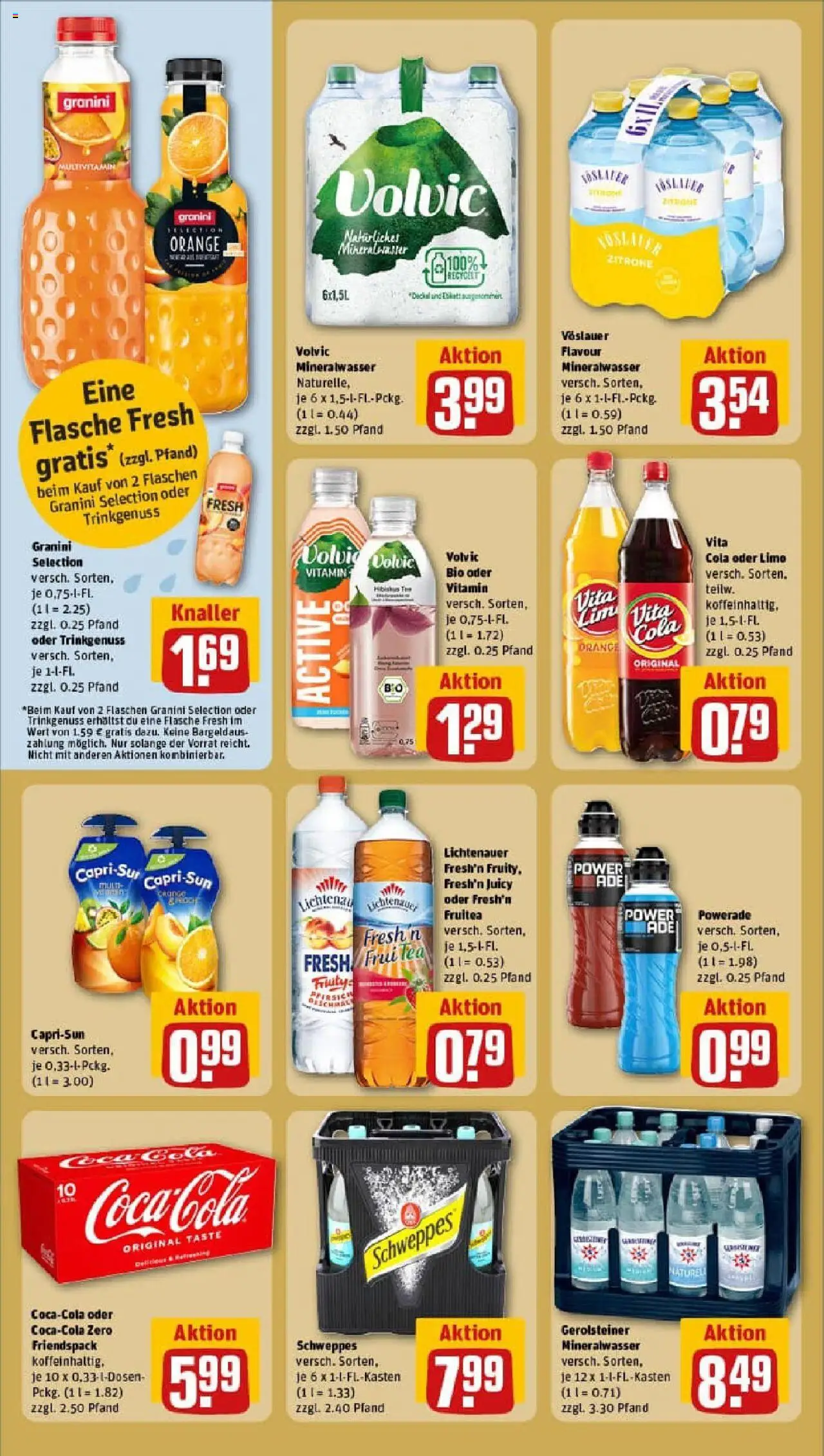 Rewe prospekt Berlin / Prenzlauer Berg	 – gültig ab 28.09.2025 | Seite: 18 | Produkte: Schweppes, Zitrone, Vita cola, Volvic