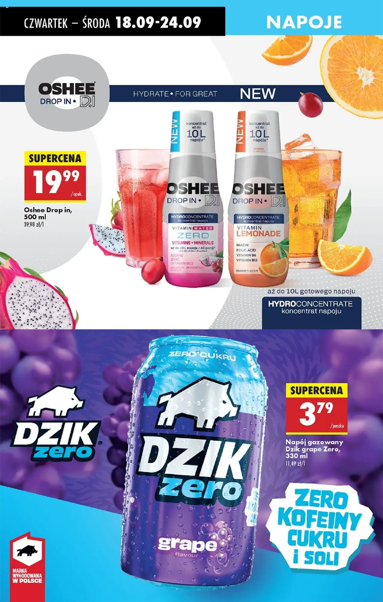 Biedronka gazetka - Oferta w tym tygodniu od 18.09.2025 | Strona: 60 | Produkty: Napoje
