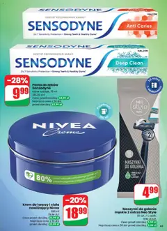 Pogląd oferty "Dino Gazetka" - ważna od 08.10.2025 | Strona: 63 | Produkty: Maszynki do golenia, Body, Pasta do zębów, Krem do twarzy