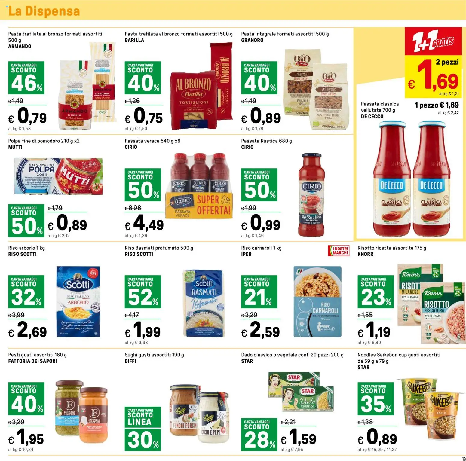 Volantino Iper del 24.10.2025 | Pagina: 19 | Prodotti: Riso Basmati, Pepe, Pomodoro, Mutti