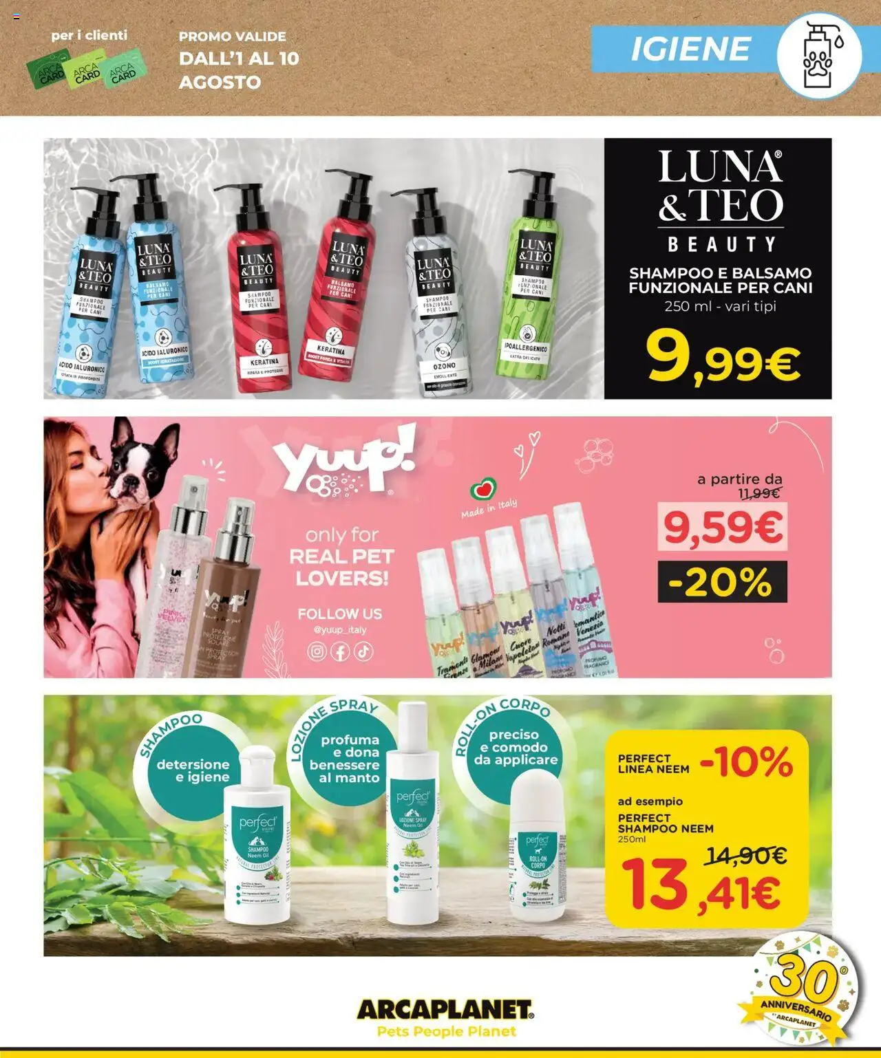 Volantino Arcaplanet del 01.08.2025 | Pagina: 31 | Prodotti: Shampoo, Balsamo