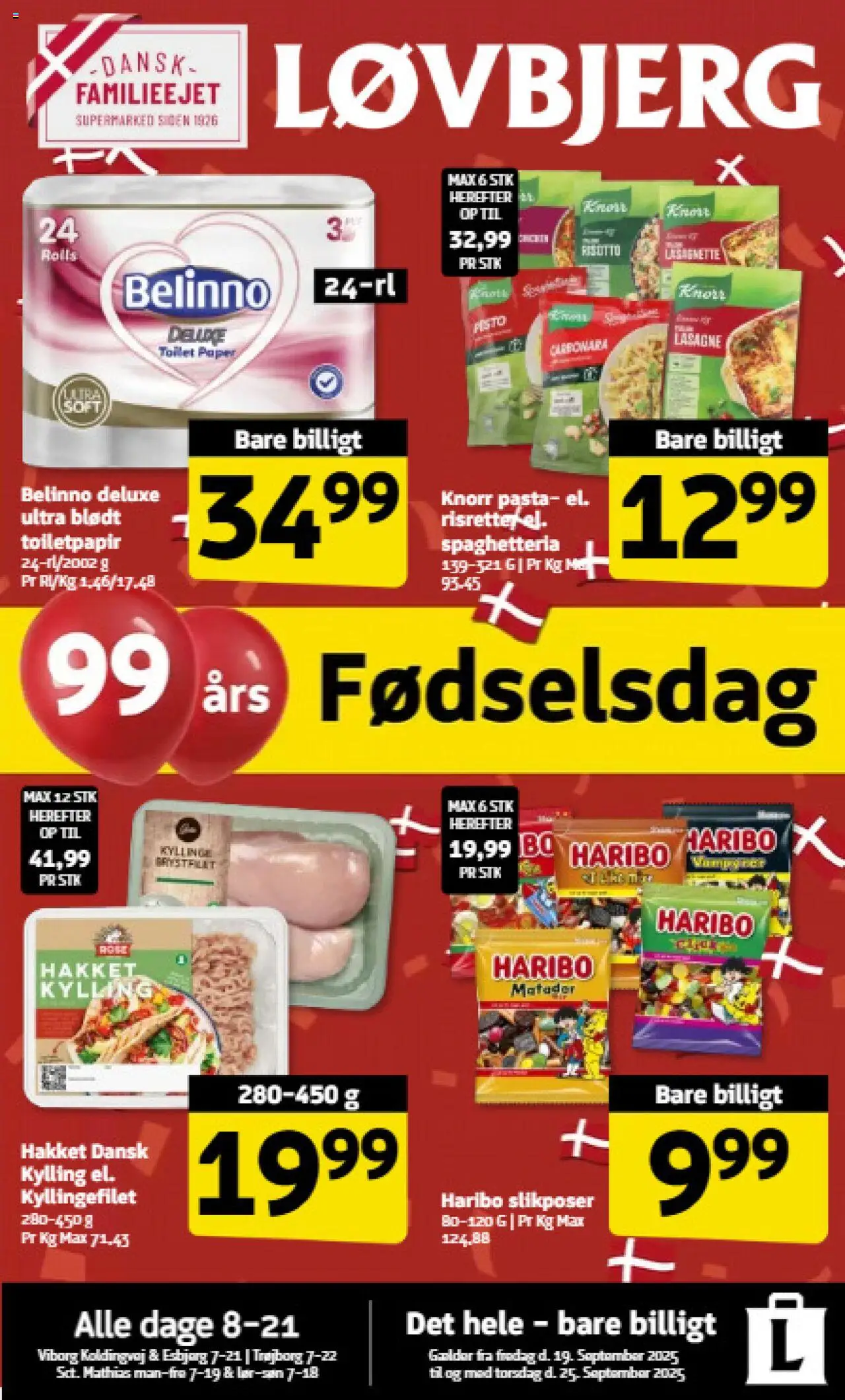 Løvbjerg tilbudsavis – gyldig fra 19.09.2025 | Side: 1 | Produkter: Pasta, Toilet, Carpete