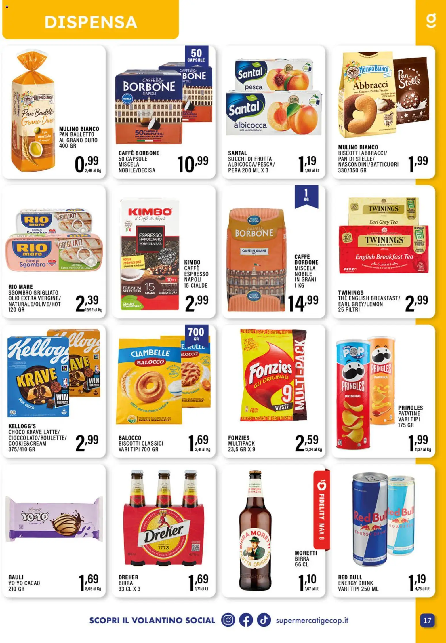 Volantino GECOP del 19.01.2026 | Pagina: 17 | Prodotti: Ciambelle, Banane, Frutta, Red Bull