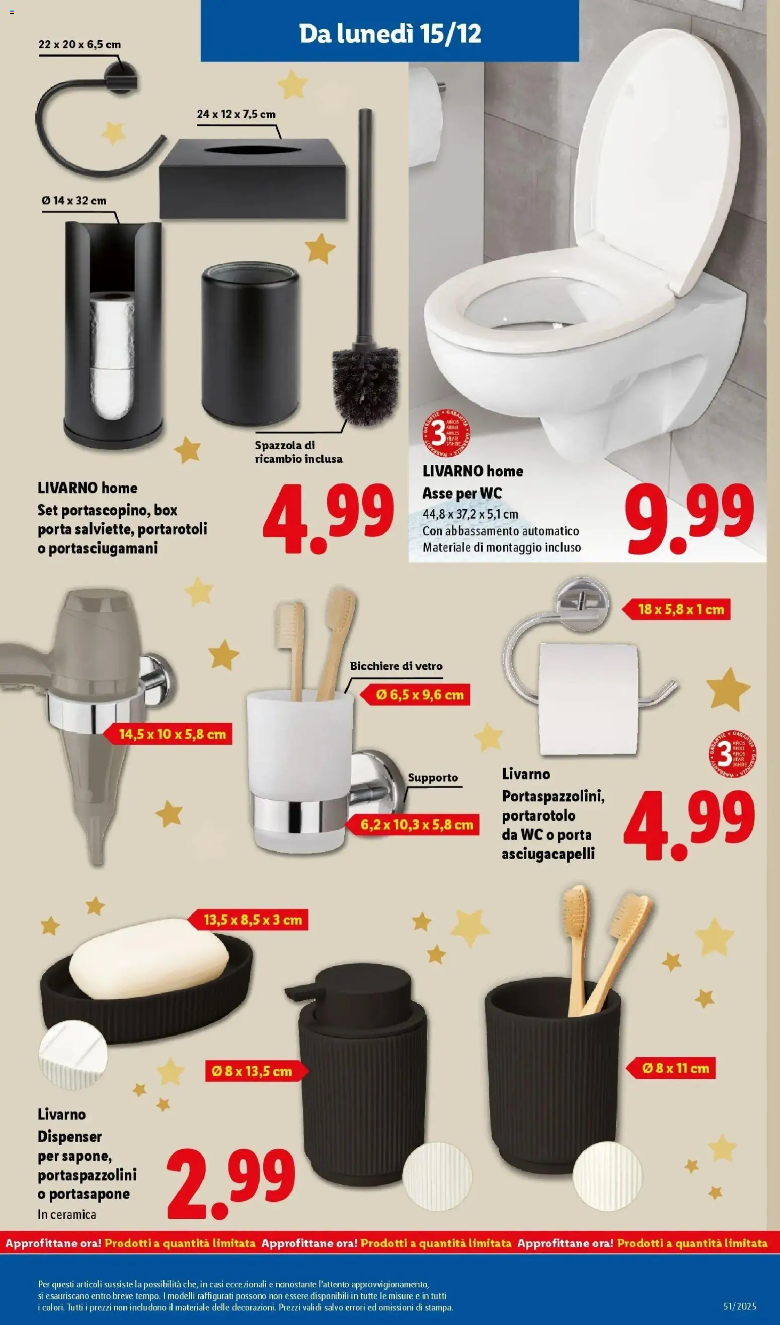 Volantino Lidl del 14.12.2025 | Pagina: 41 | Prodotti: Spazzola, Asciugacapelli, WC, Portarotolo