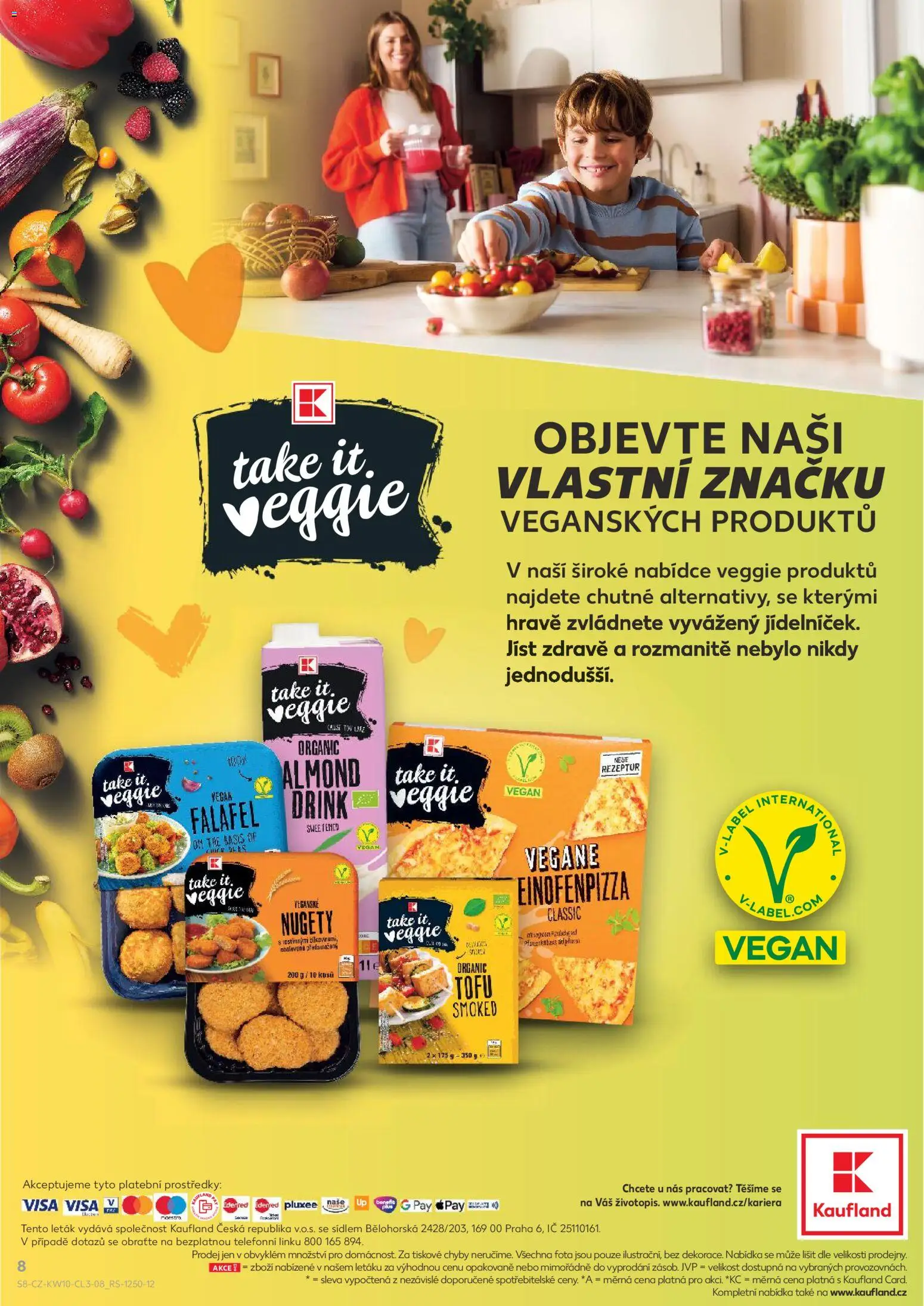Kaufland leták - Vyvážený nákup  od 04.03.2026 | Strana: 8 | Produkty: Vegan, Pizza, Tofu, Nugety