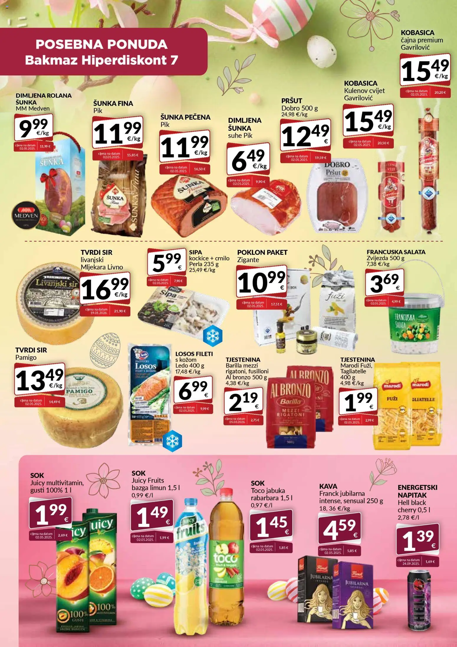Bakmaz katalog | vrijedi od 01.04.2026 | Stranica: 14 | Proizvodi: Kava, Salata, Kobasica, Tvrdi sir