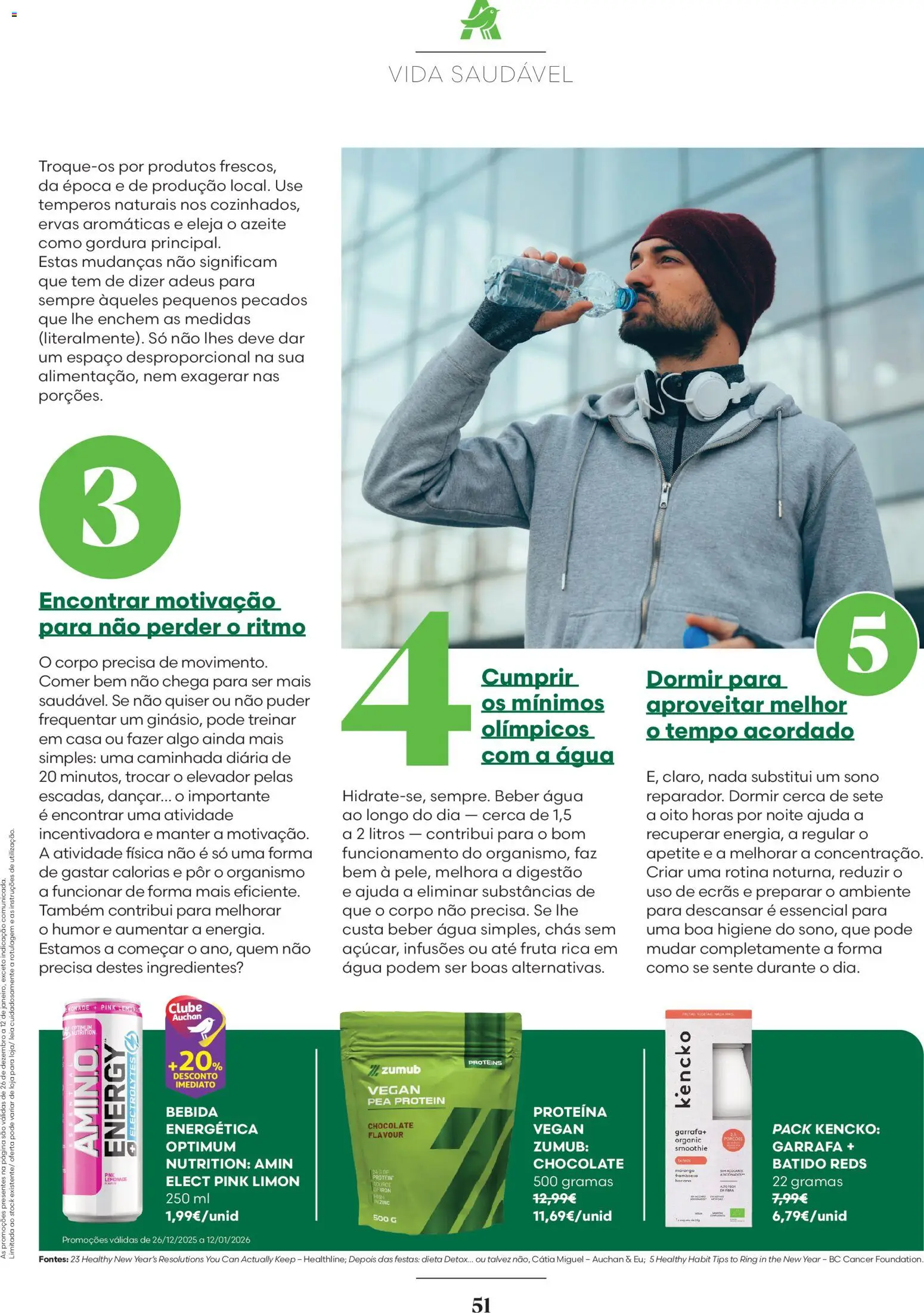Auchan folheto │ válido de 01.01.2026 | Página: 51 | Produtos: Agua, Chocolate, Bebida, Proteina
