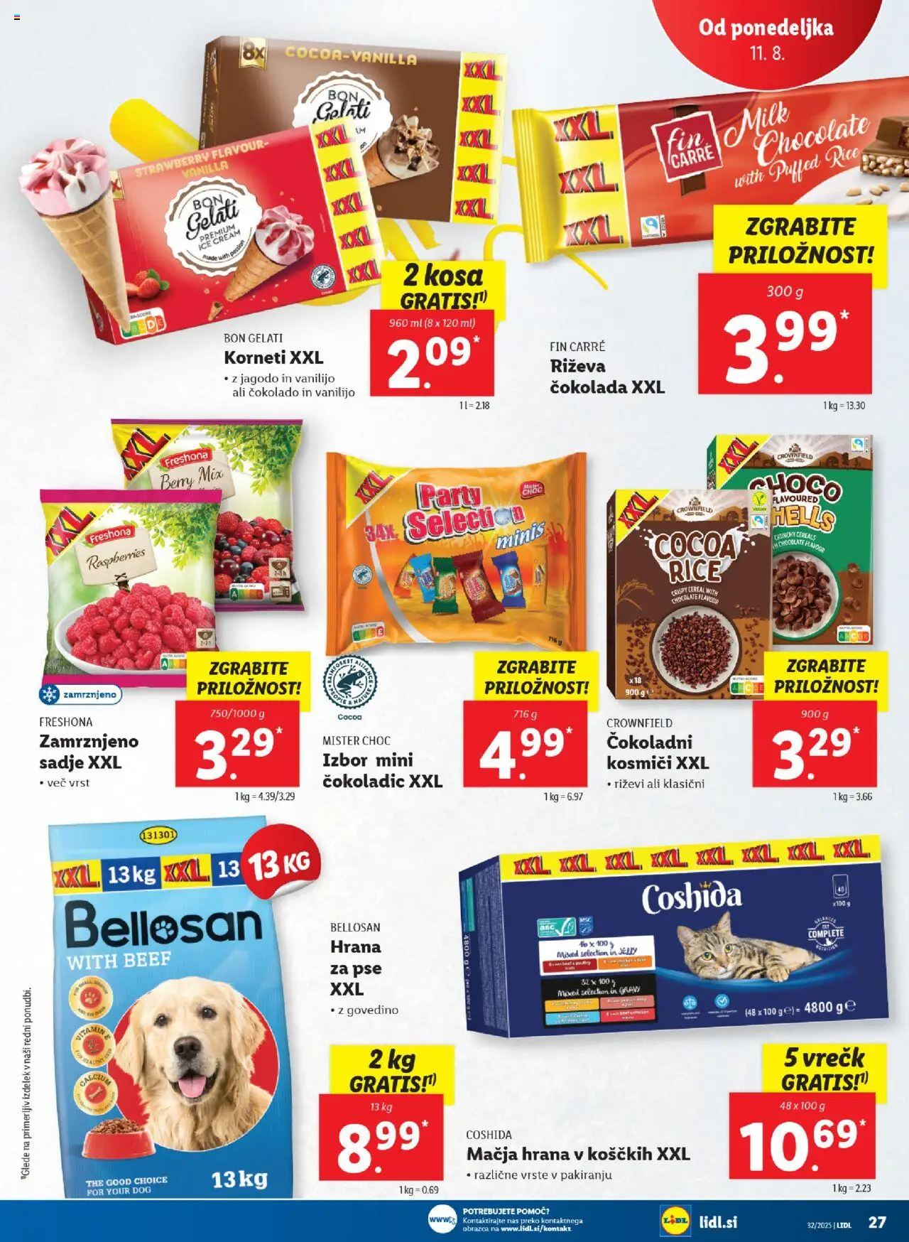 Lidl katalog │ velja od 07.08.2025 | Stran: 47 | Izdelki: Cokolada, Kosmici, Sadje