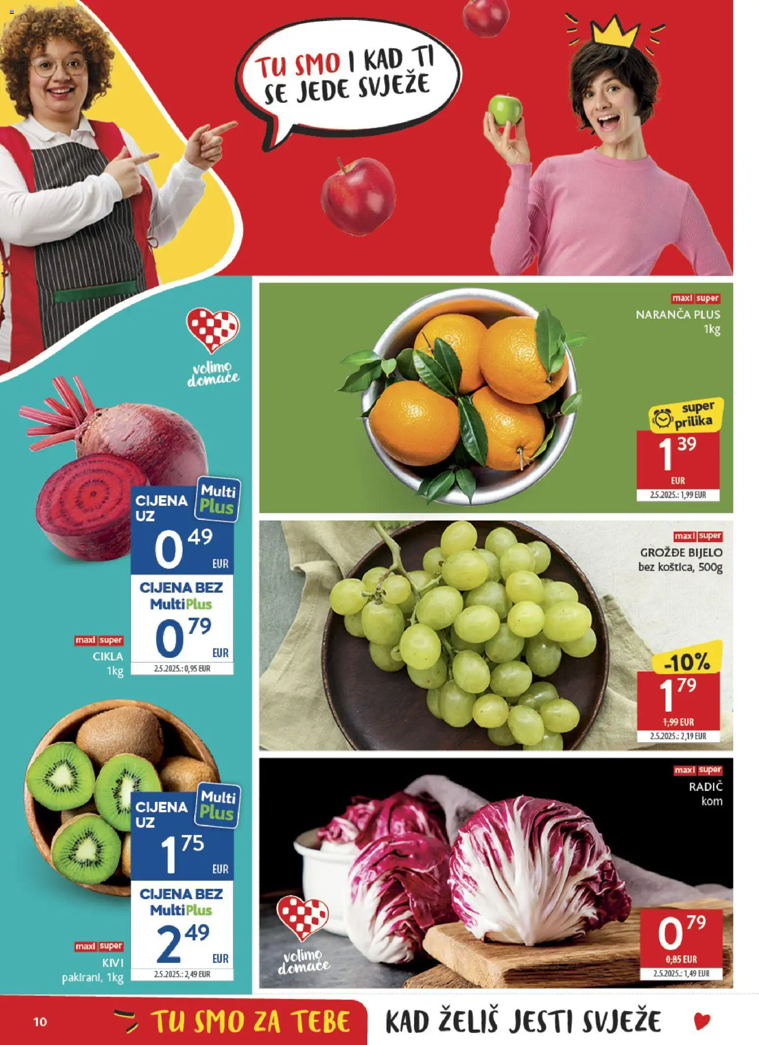 Konzum katalog | vrijedi od 04.02.2026 | Stranica: 10 | Proizvodi: Kivi, Cikla, Grožđe
