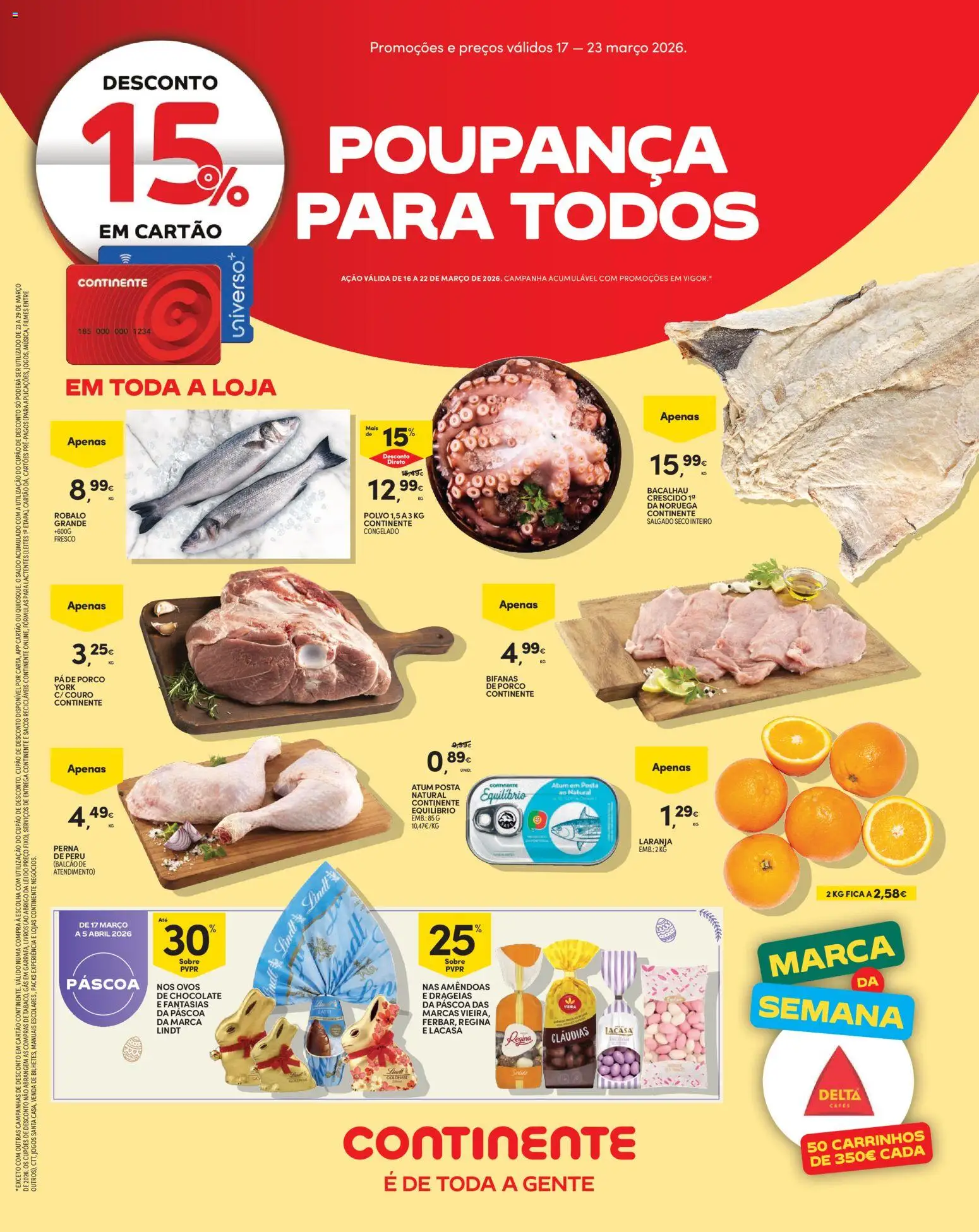 Continente - Madeira │ válido de 17.03.2026 | Página: 1 | Produtos: Amêndoas, Bacalhau, Ovos, Pá