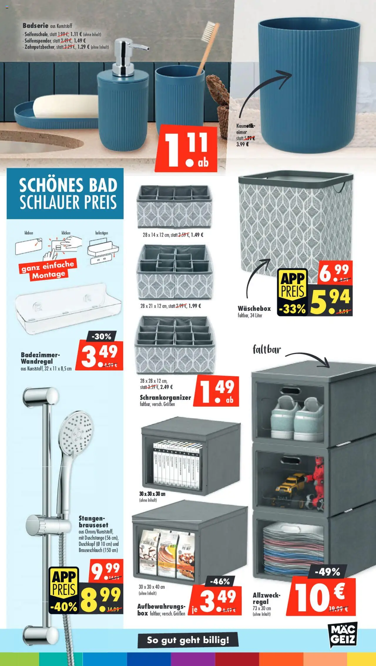 Mäc Geiz Prospekt 	 - gültig ab dem 01.09.2025 | Seite: 7 | Produkte: Wandregal, Box, Bad, Duschkopf