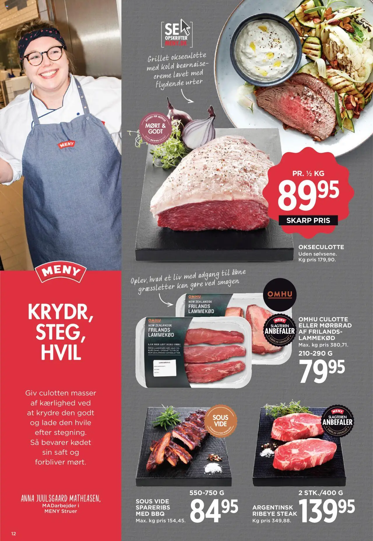 Meny Tilbudsavis gyldig fra 15.08.2025 | Side: 14 | Produkter: Creme, Lammekød, Spareribs