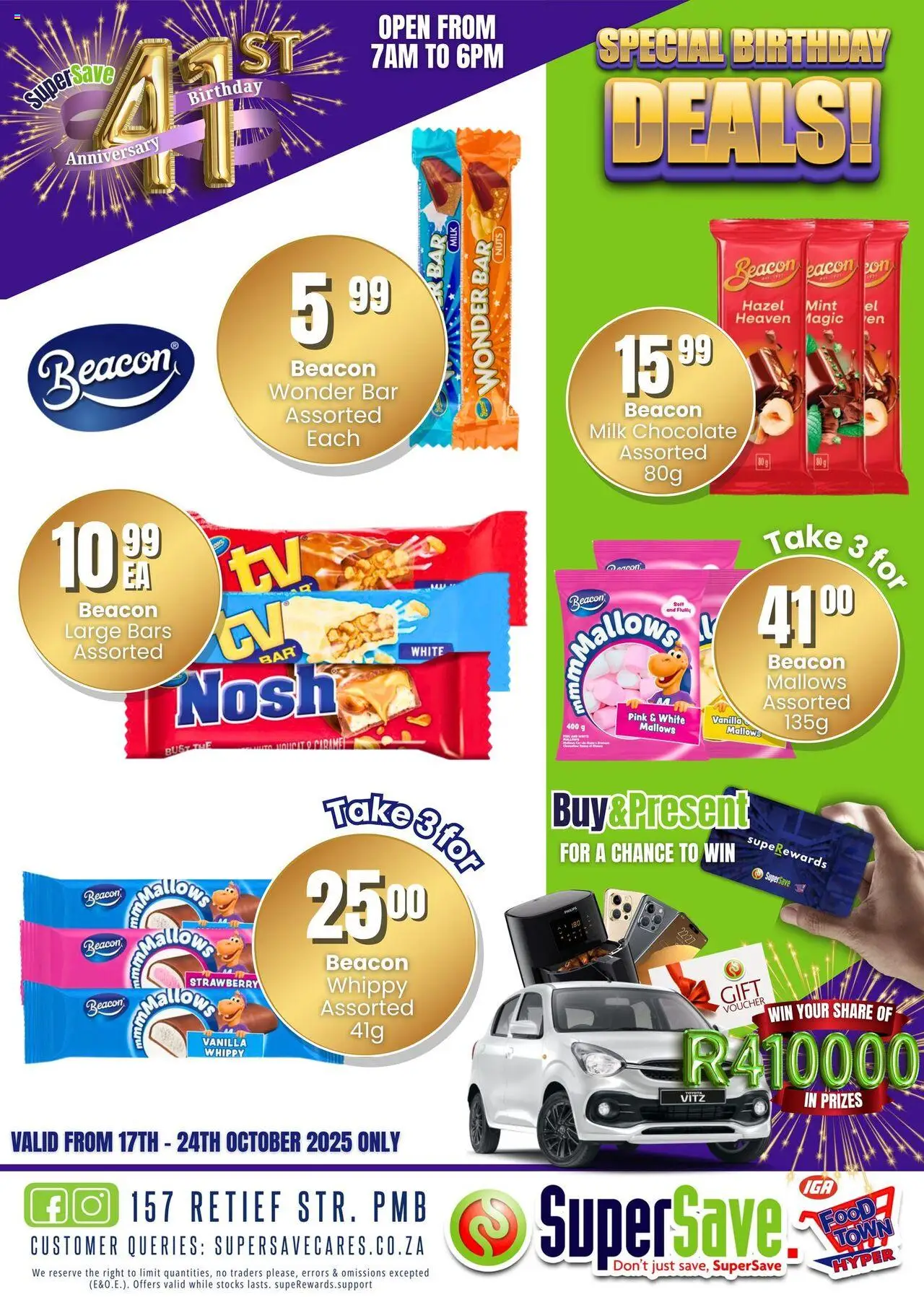 New Super Save catalogue – valid from 17.10.2025 | Page: 47 | Products: Milk, Chocolate, Nuts