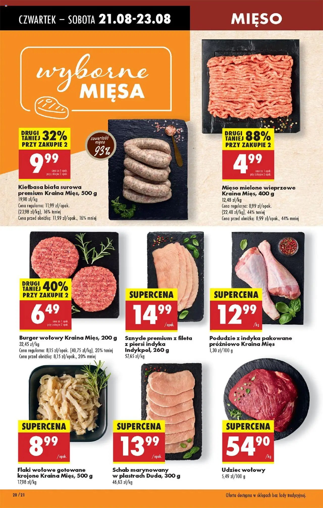 Biedronka gazetka - Oferta w tym tygodniu od 21.08.2025 | Strona: 24 | Produkty: Mięso, Kraina mięs, Flaki wołowe gotowane, Flaki