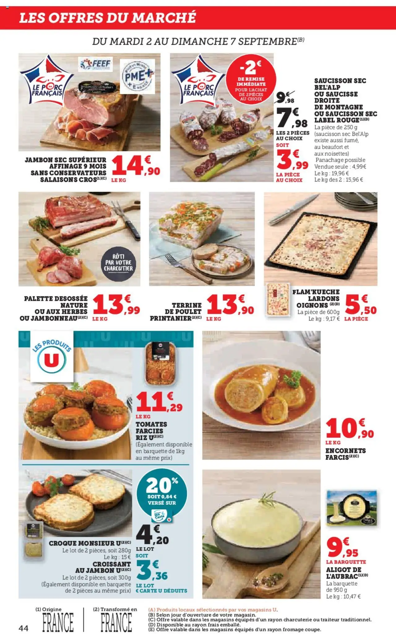  | Page: 44 | Produits: Noisettes, Aligot, Porc, Tomates