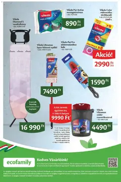 EcoFamily Online katalógus - amely érvényes a következő dátumtól: 06.03.2026 | Oldal: 10 | Termékek: Felmosó, Vasalóállvány, Kefe, Vileda