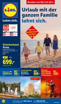 Lidl April Reise - Highlights ab 28.03.2026 gültig