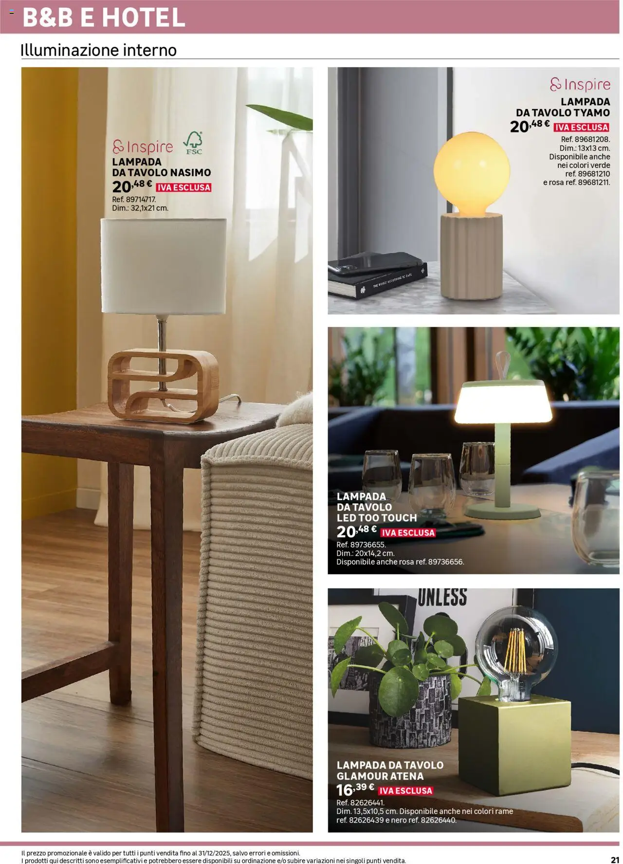 Volantino Leroy Merlin del 02.06.2025 | Pagina: 21 | Prodotti: The, Tavolo, Lampada