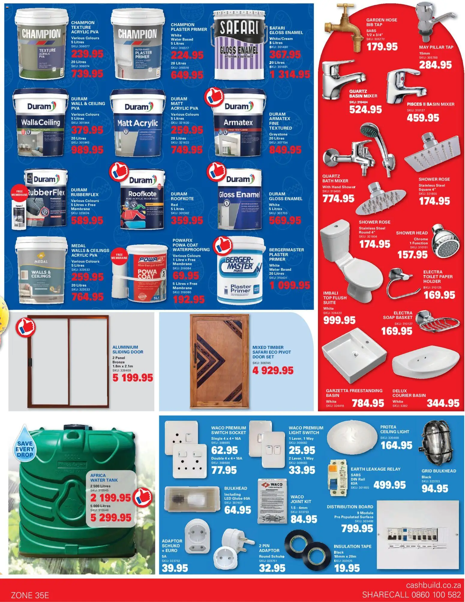 New Cashbuild catalogue – valid from 23.03.2026 | Page: 3 | Products: Socket, Toilet, Basin, Paper