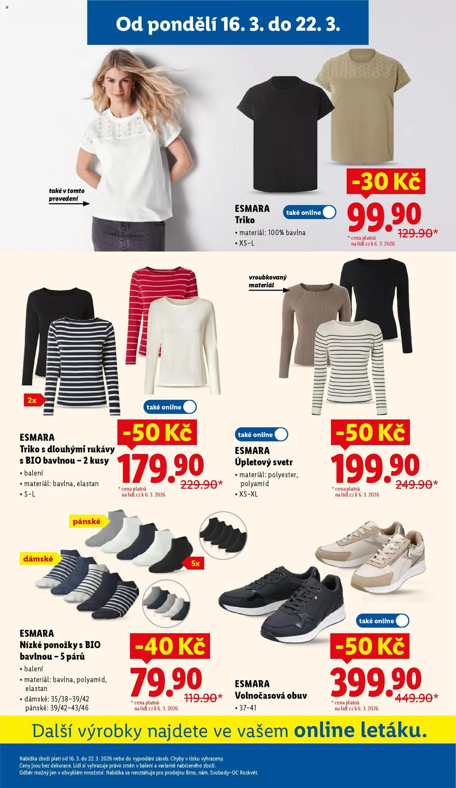 Lidl leták od 16.03.2026 | Strana: 35 | Produkty: Svetr, Ponožky, Obuv