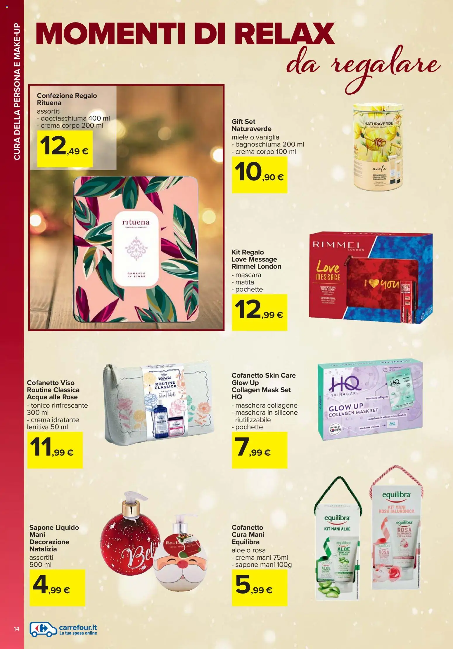 Volantino Carrefour del 13.11.2025 | Pagina: 14 | Prodotti: Mascara, Crema, Maschera, Acqua