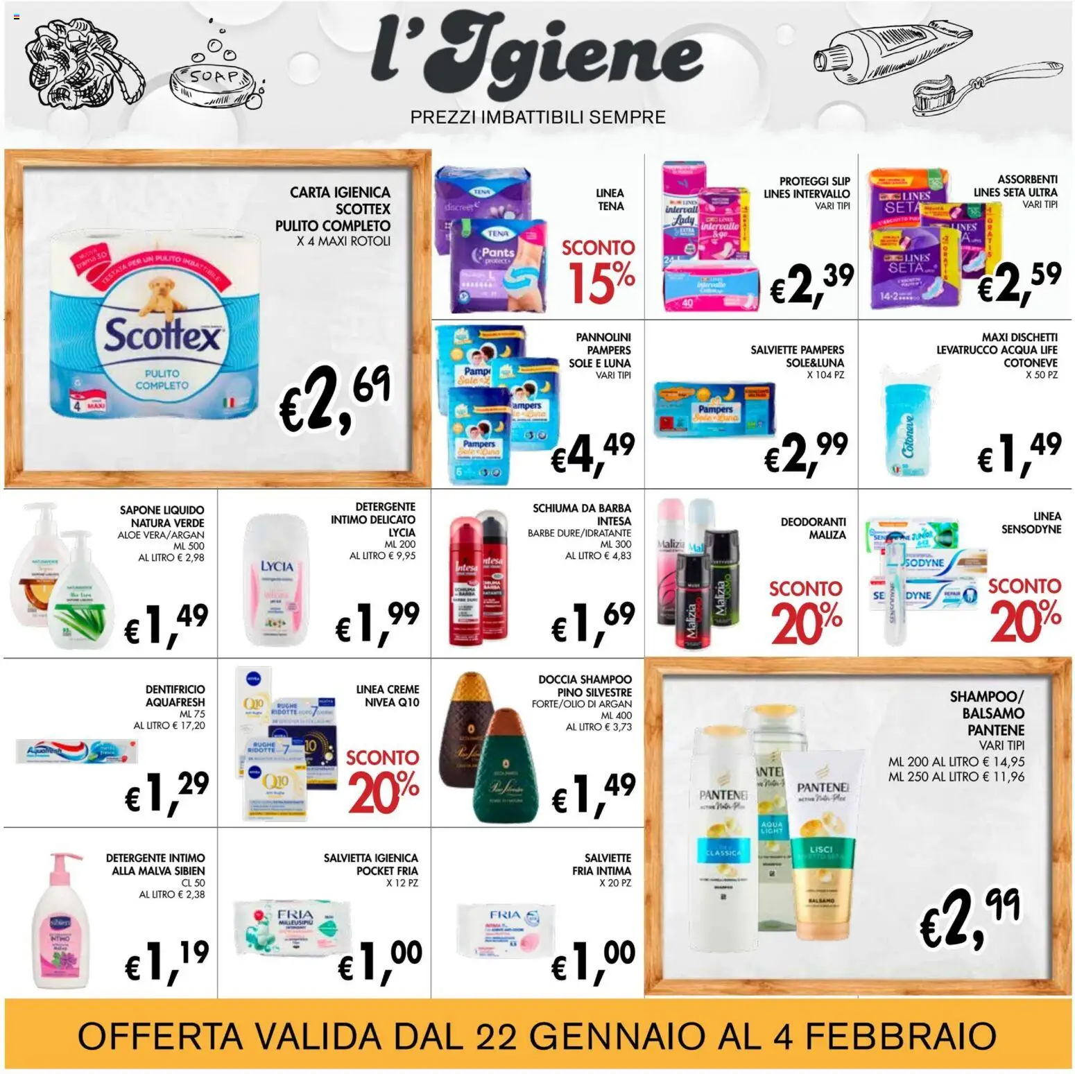 Volantino Coal del 22.01.2026 | Pagina: 21 | Prodotti: Pannolini, Dentifricio, Intimo, Pampers