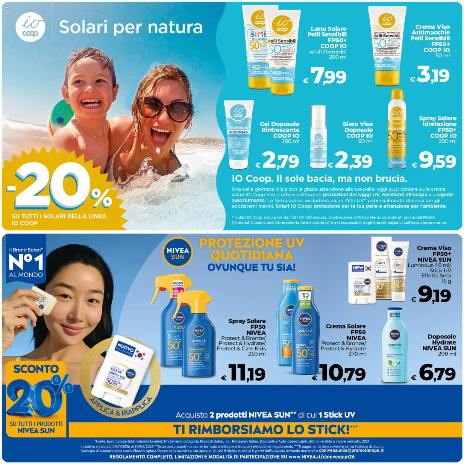 Volantino COOP del 17.04.2026 | Pagina: 20 | Prodotti: Crema, Crema solare, Crema viso, Latte