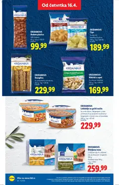 ERIDANOUS Badem pločica, 68% badema, 60 g - pregled Lidl kataloga - važi od 16.04.2026 | Strana: 42