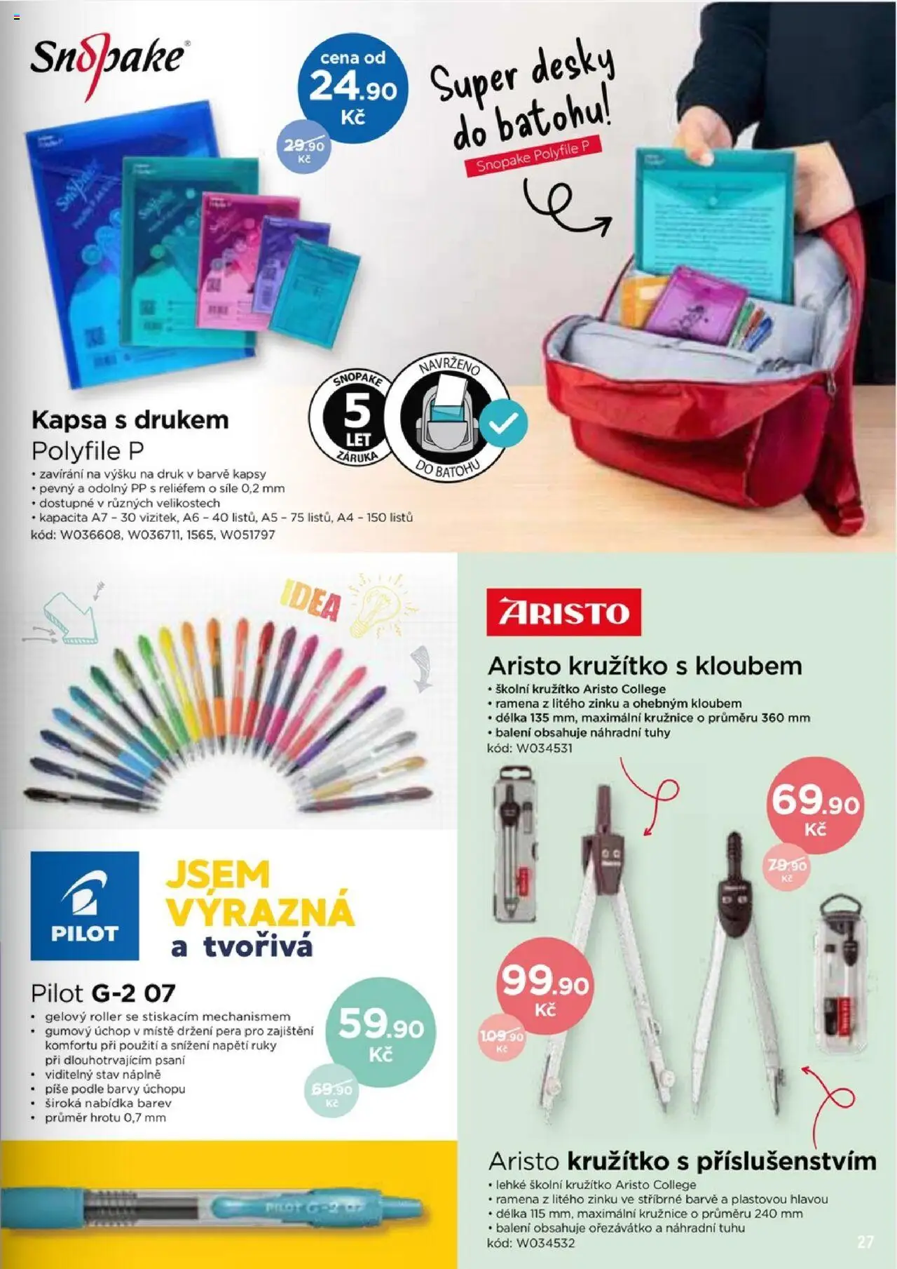 Wiky katalog - Škola 2025 od 04.08.2025 | Strana: 27 | Produkty: Kružítko, Ořezávátko, Desky, Barvy