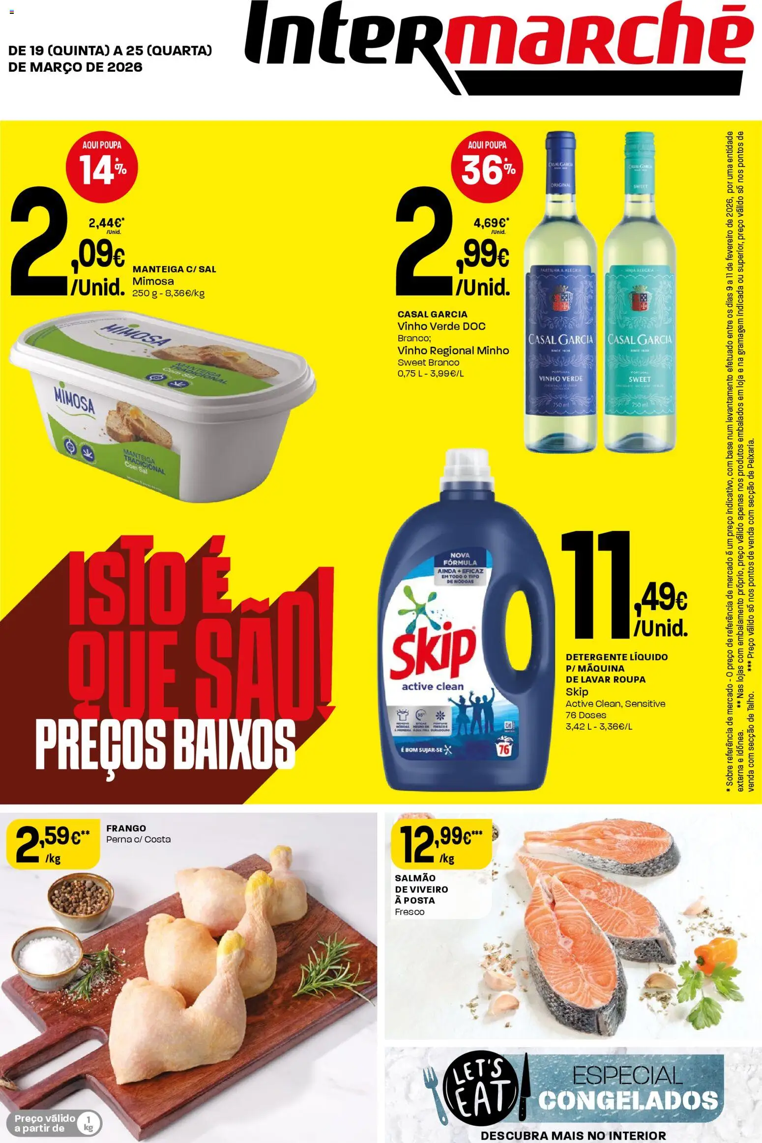 Intermarché Folheto Contact │ válido de 19.03.2026 | Página: 1 | Produtos: Frango, Base, Sal, Vinho