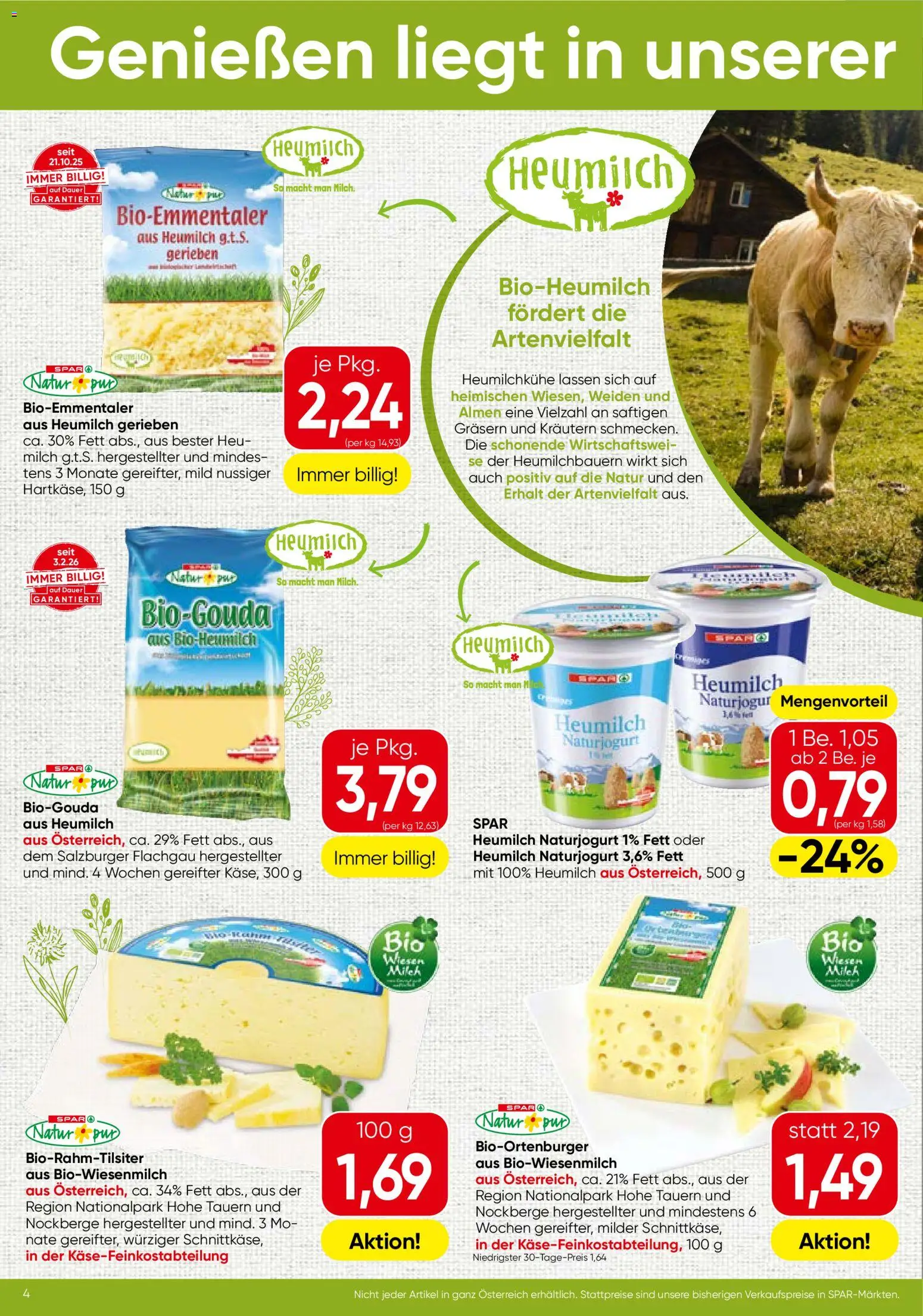 Spar Flugblatt - Steiermark gültig ab 05.03.2026 | Seite: 4 | Produkte: Milch