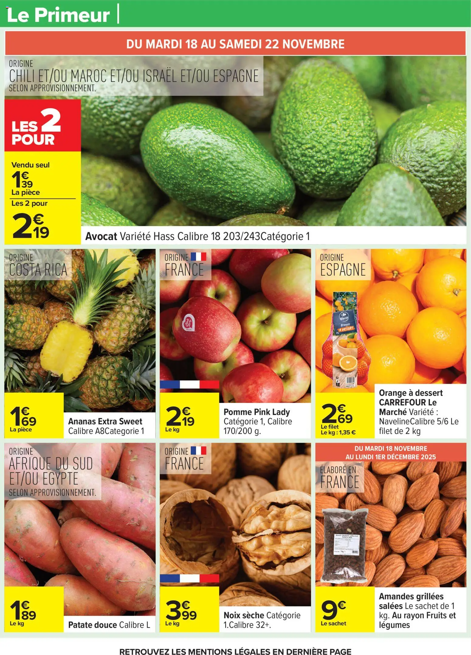 {H1} | Page: 20 | Produits: Avocat, Patate douce, Oranges, Amandes