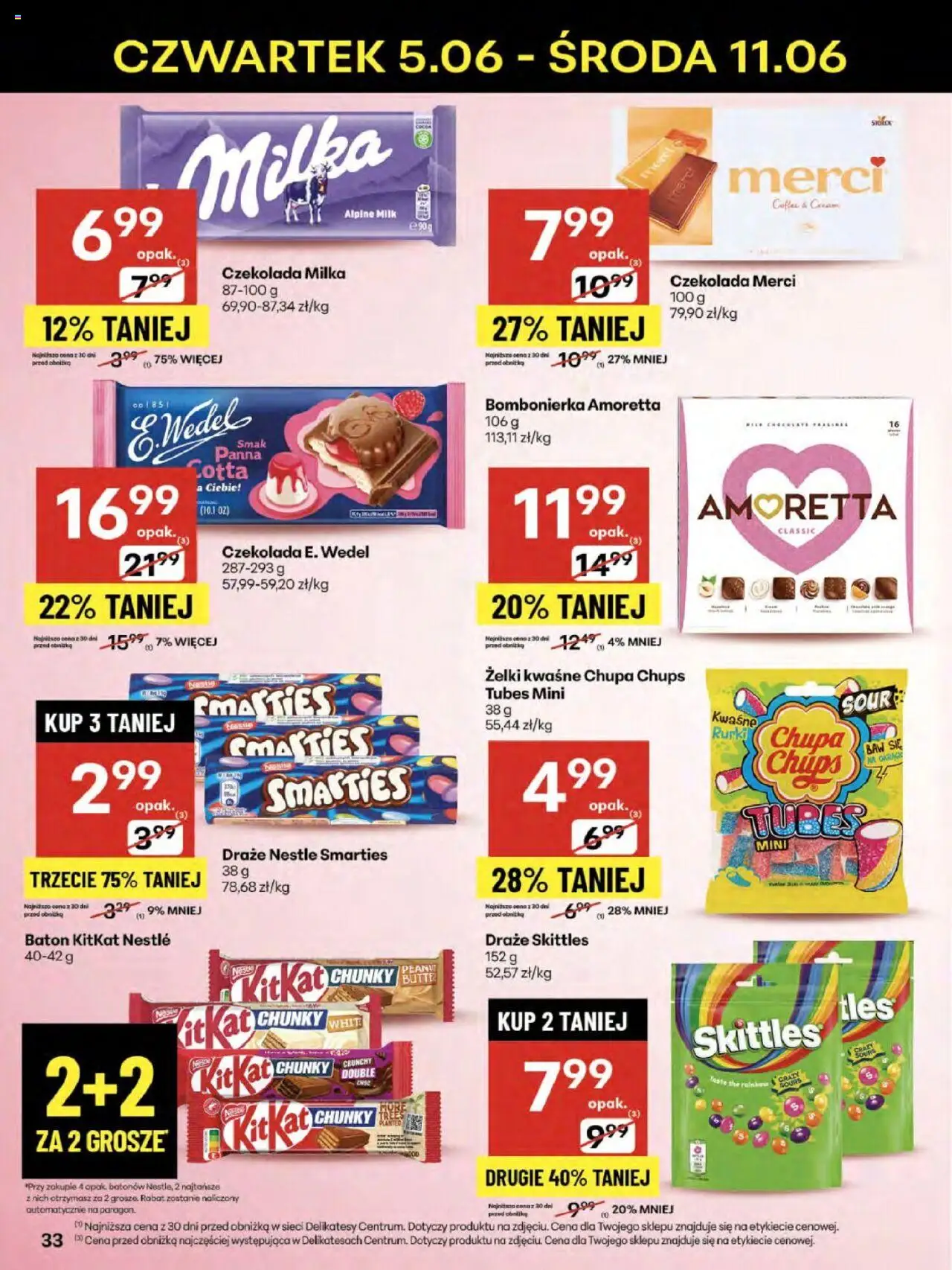 Delikatesy Centrum Gazetka - Sklepy Własne od 05.06.2025 | Strona: 33 | Produkty: Bombonierka, Milka, Żelki, Czekolada