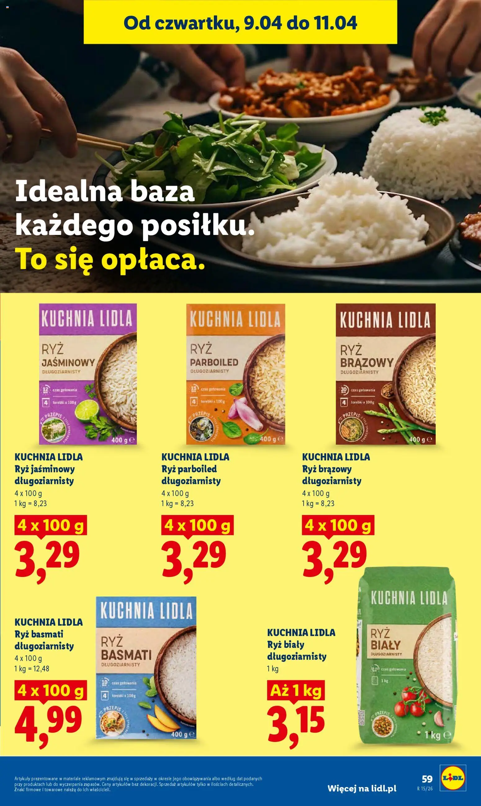Lidl Polsko leták od 09.04.2026 | Strana: 61 | Produkty: Basmati