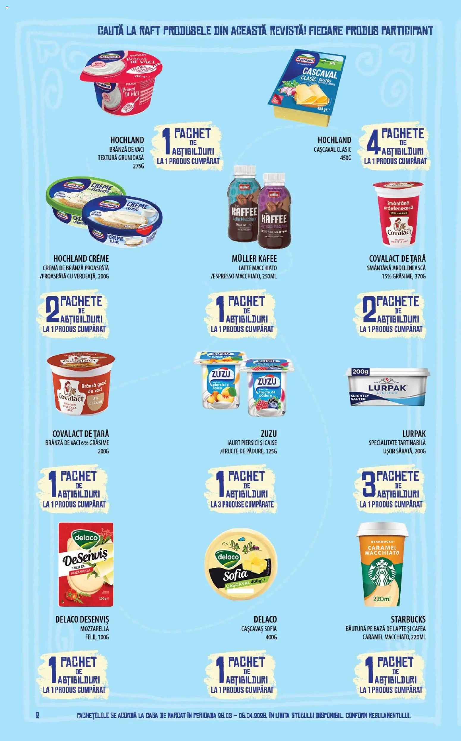 Noul catalog Mega Image – valabil de la 26.03.2026 | Pagină: 2 | Produse: Kalem ucu, Mozzarella, Cafea, Verdeață