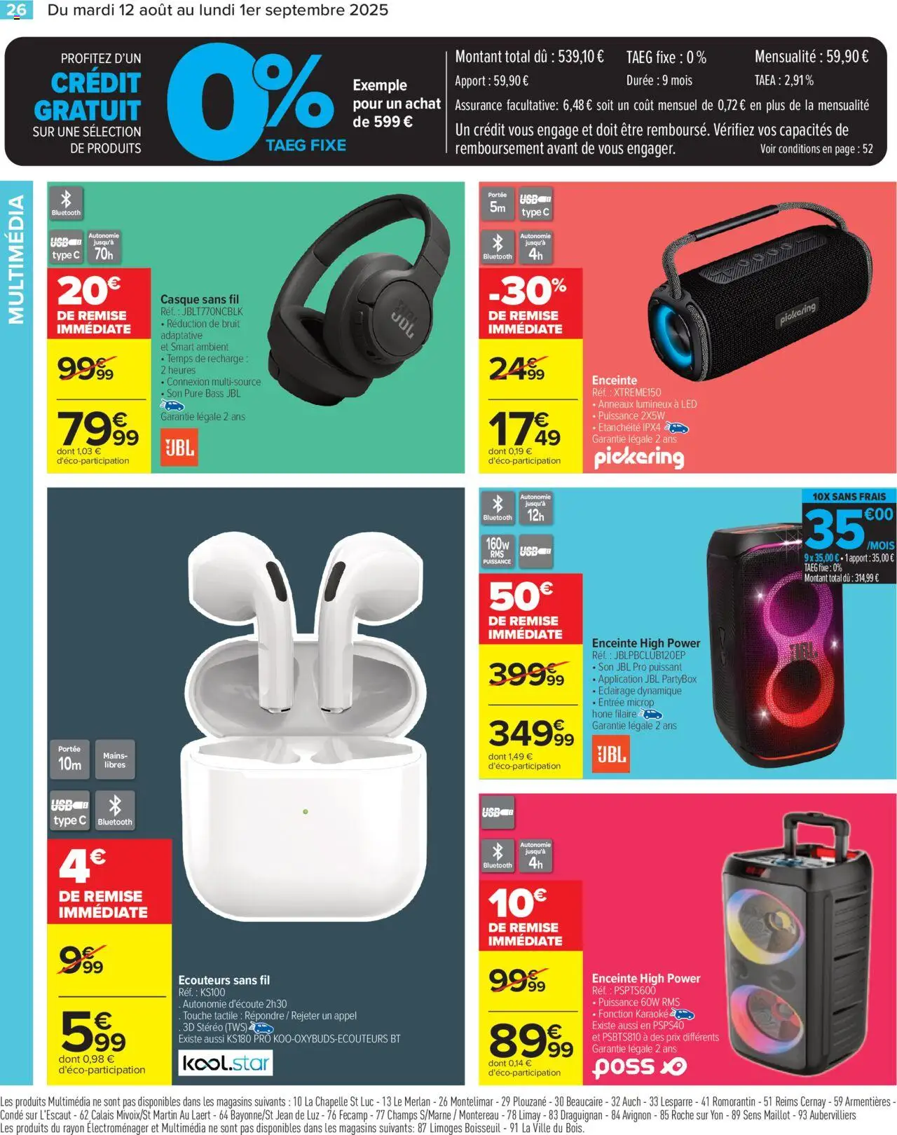  | Page: 28 | Produits: Écouteurs, Enceinte, USB, Casque