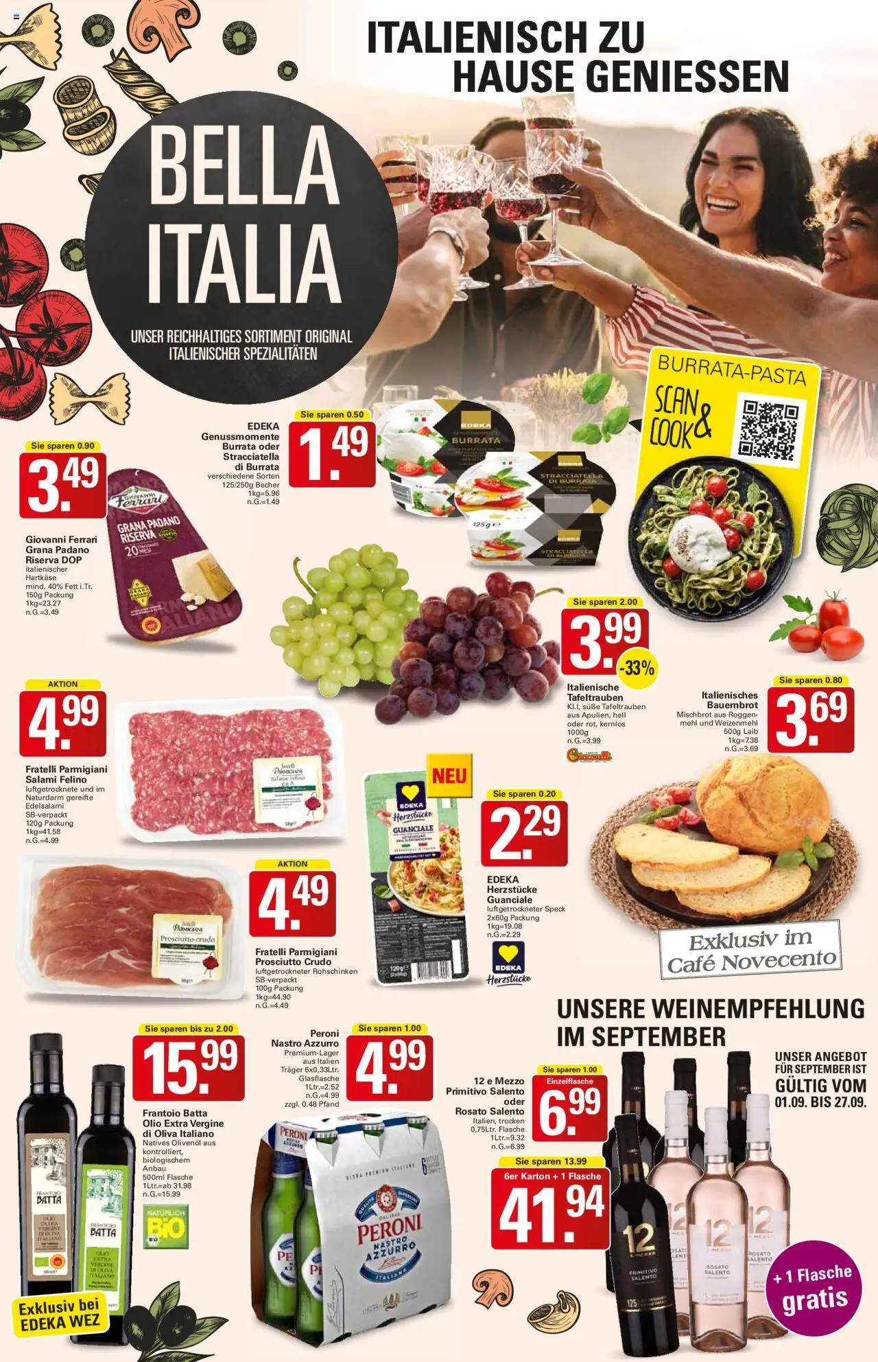 WEZ Prospekt – gültig ab 08.09.2025 | Seite: 7 | Produkte: Mehl, Olivenol, Weizenmehl, Salami