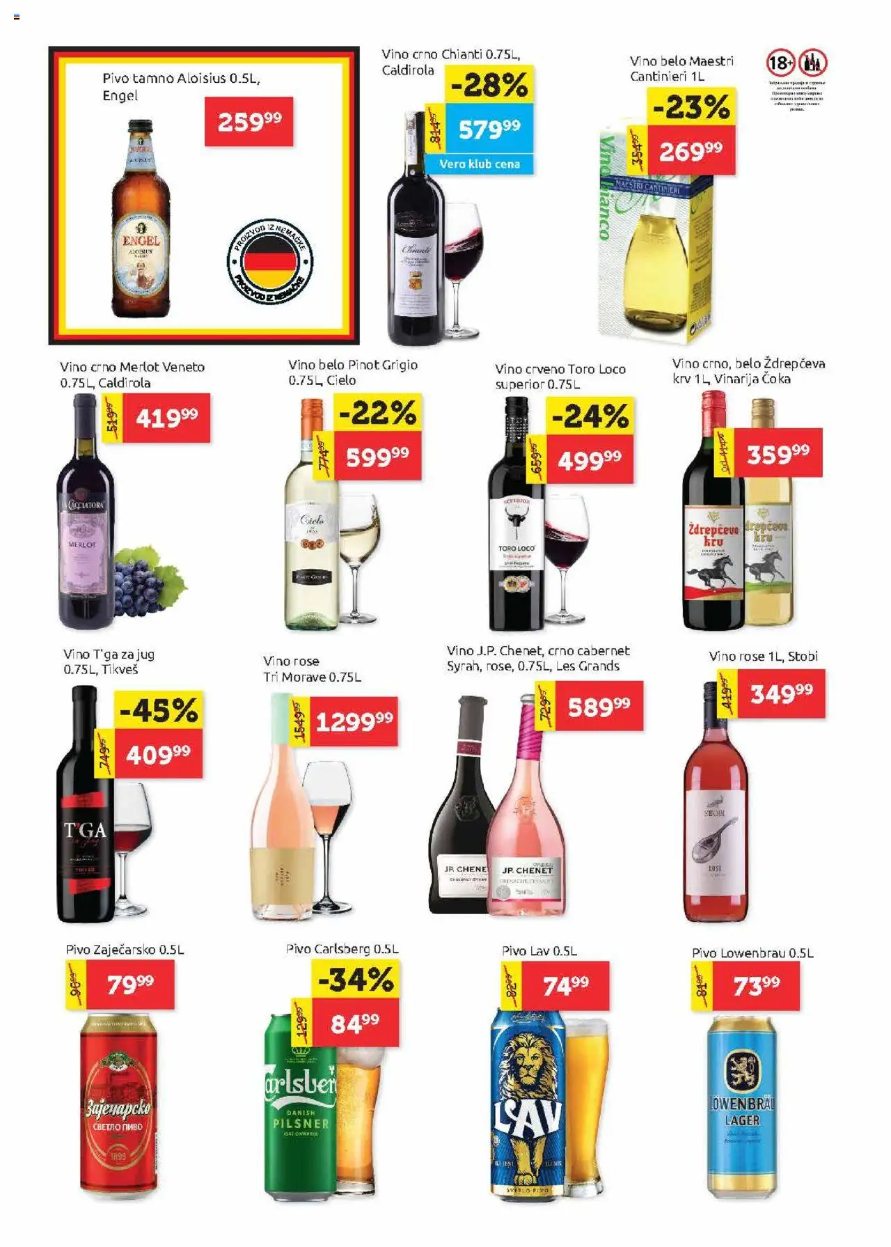 SuperVERO katalog - važi od 26.06.2025 | Strana: 18 | Proizvode: Pinot grigio, Vino, Pivo, Carlsberg
