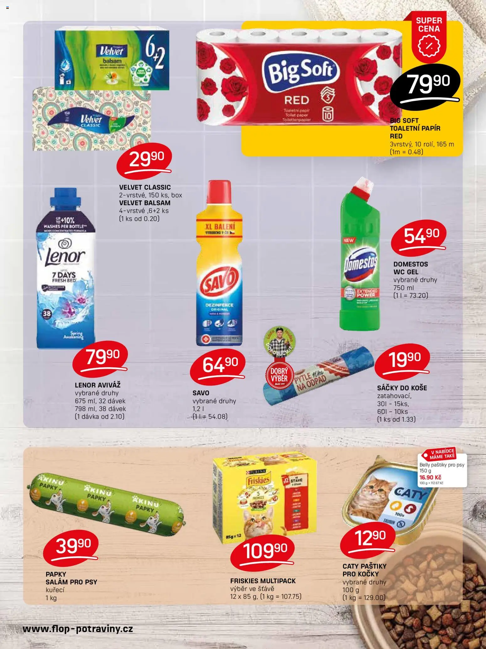 Flop leták od 07.01.2026 | Strana: 11 | Produkty: Lenor, Salám, Velvet, Domestos