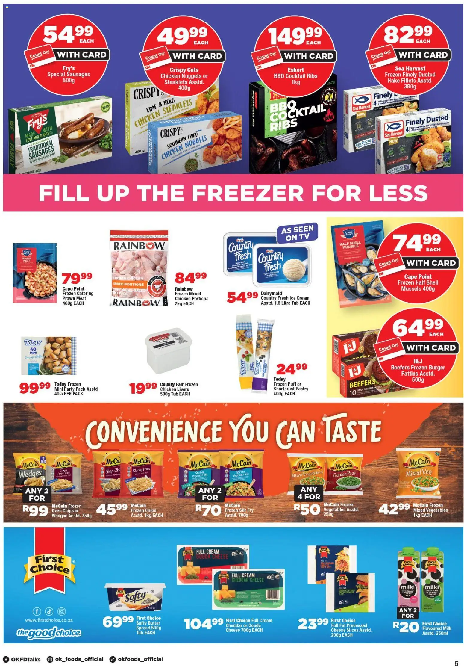 New OK Foods catalogue – valid from 25.03.2026 | Page: 5 | Products: Beef, Vegetables, Fry's, Lime