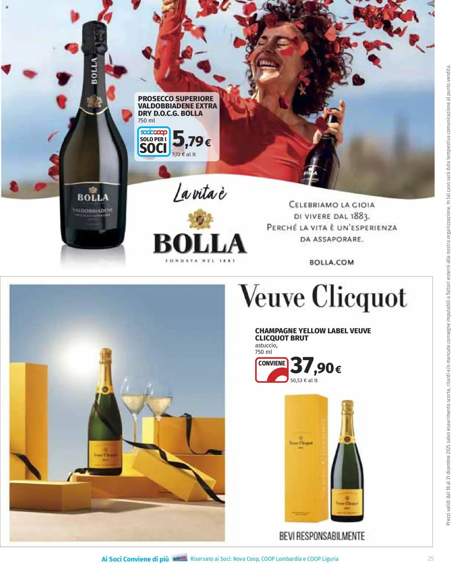 Volantino COOP del 18.12.2025 | Pagina: 25 | Prodotti: Prosecco, Champagne