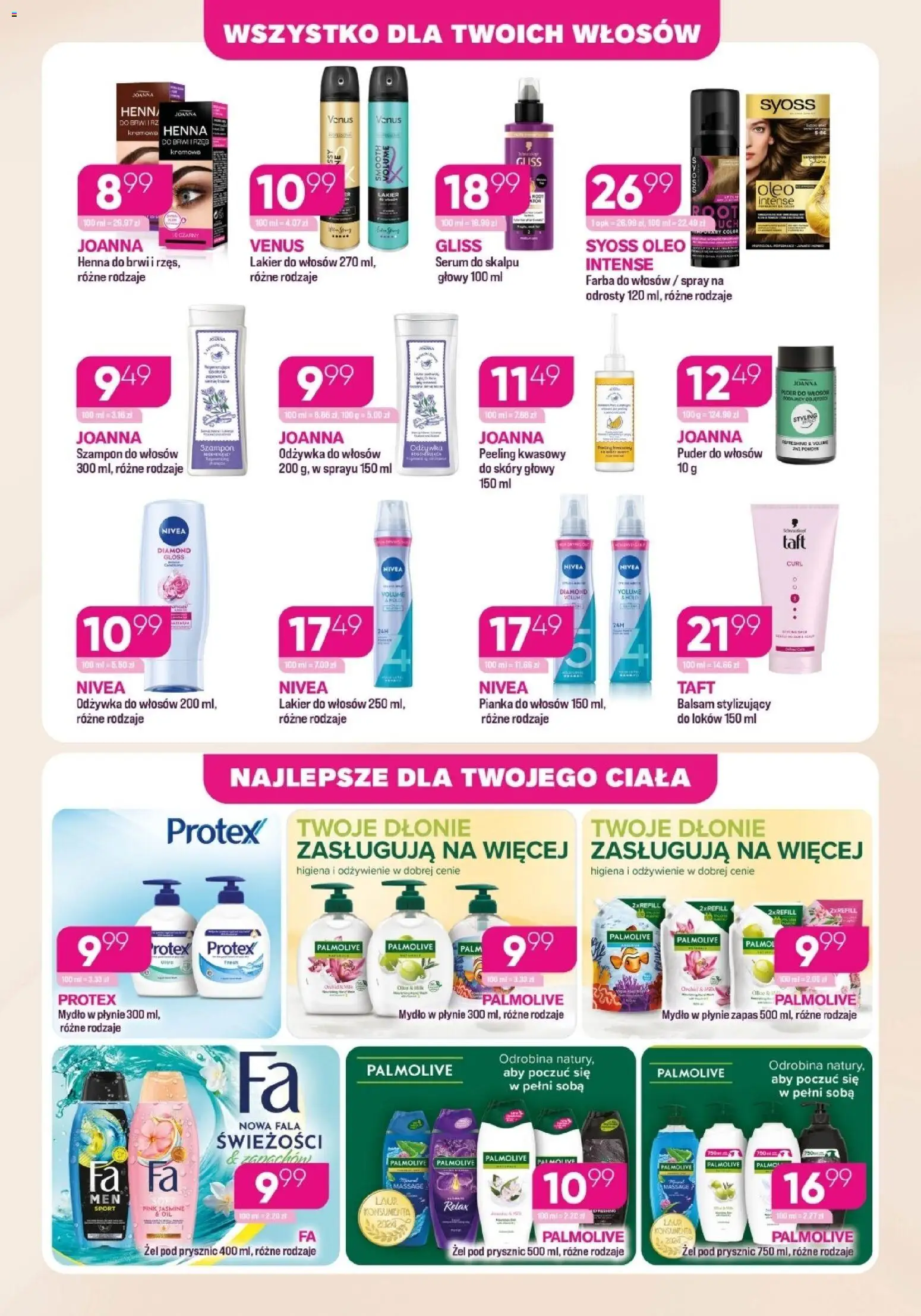 Koliber Gazetka od 09.02.2026 | Strona: 5 | Produkty: Farba do włosów, Mydło w płynie, Odżywka, Lakier do włosów