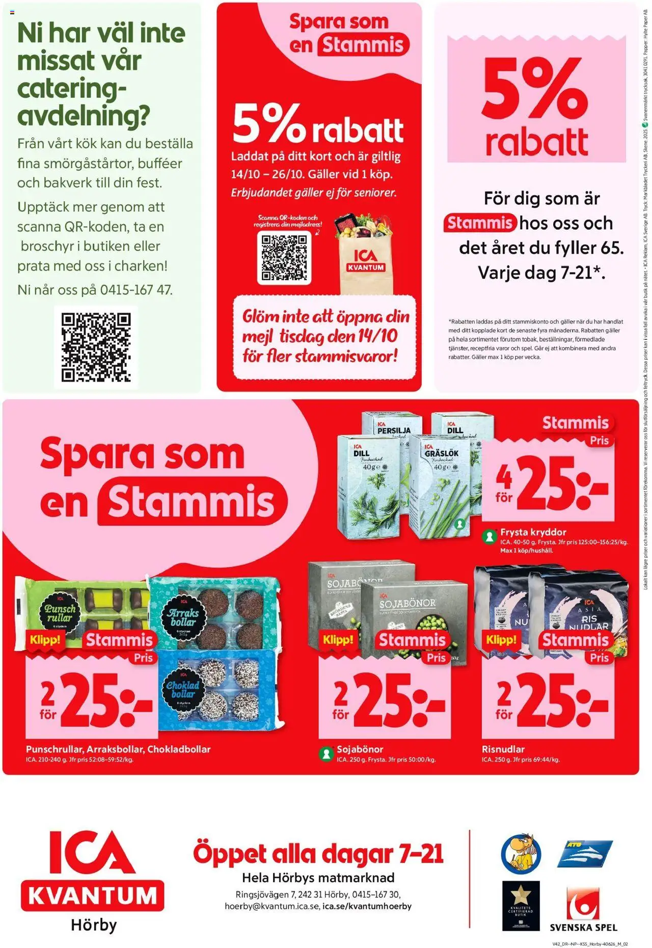 ICA Kvantum reklamblad aktuell från 13.10.2025 | Sida: 12 | Produkter: Galler, Gräslök, Choklad, Spel