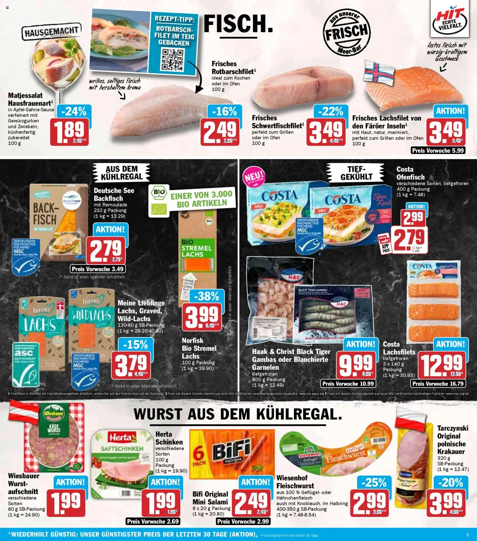 HIT - Rheinland-Pfalz – gültig ab 03.11.2025 | Seite: 7 | Produkte: Ofen, Bifi, Lachs, Fleisch