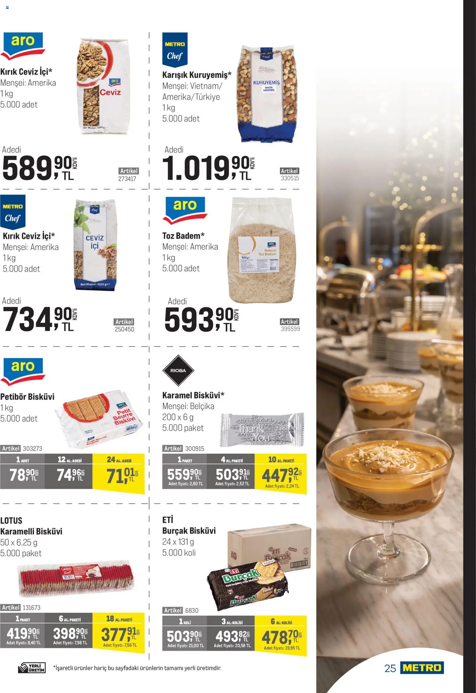 Metro - Şehir Otelleri - 18.03.2026 tarihinden itibaren geçerlidir | Sayfa: 25 | Ürünler: Badem, Ceviz, Bisküvi