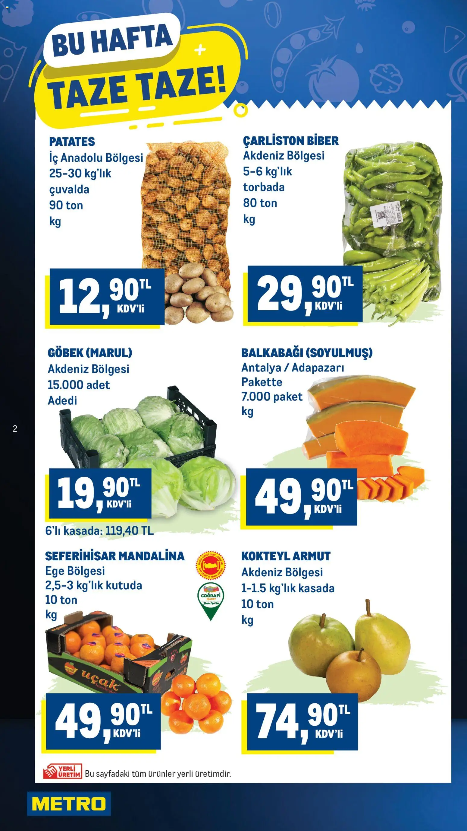 Metro Katalog - 17.12.2025 tarihinden itibaren geçerlidir | Sayfa: 2 | Ürünler: Patates, Biber, Balkabağı, Armut