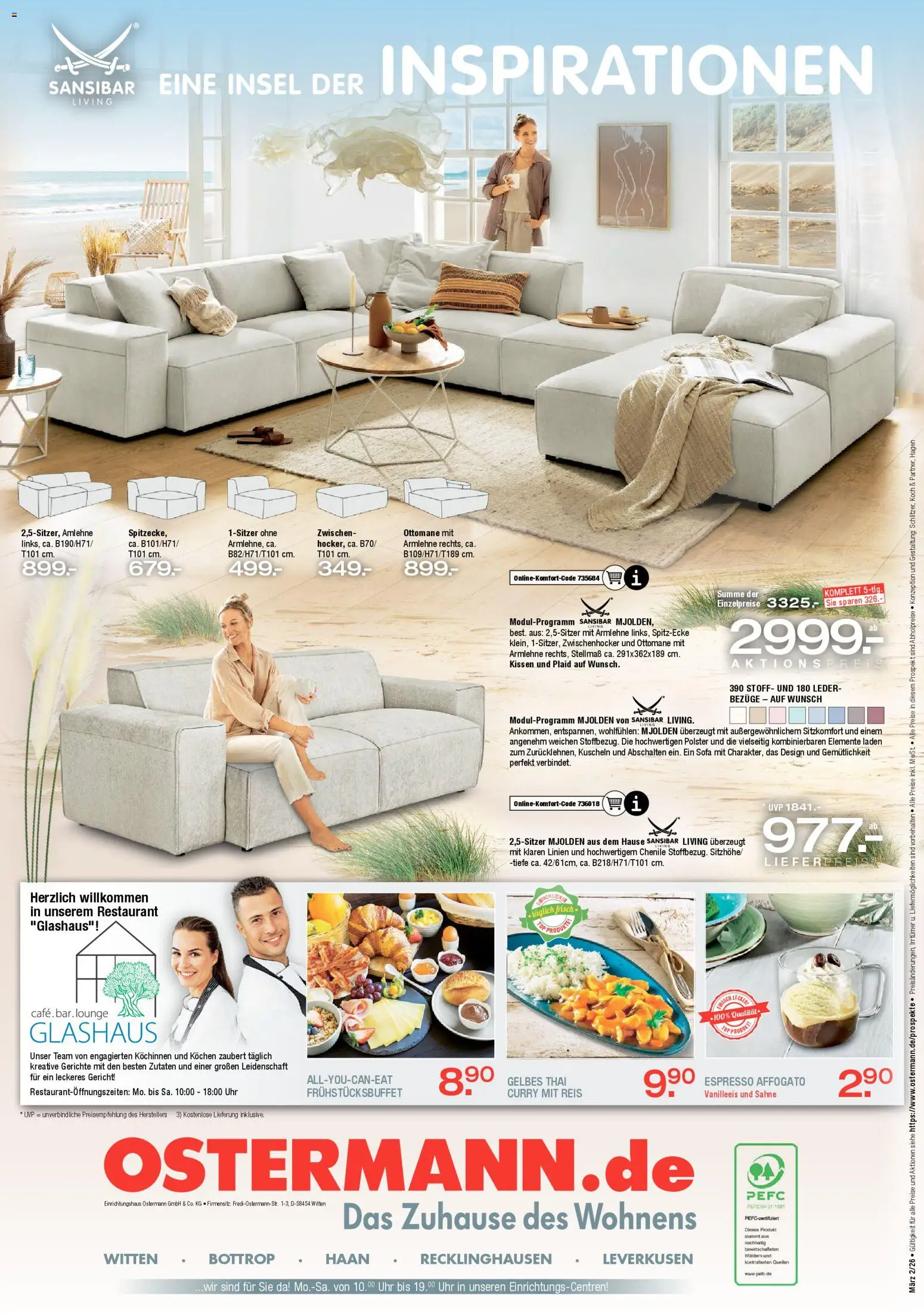 Ostermann Prospekt 	 – gültig ab 28.03.2026 | Seite: 9 | Produkte: Top, Sofa, Reis, Uhr