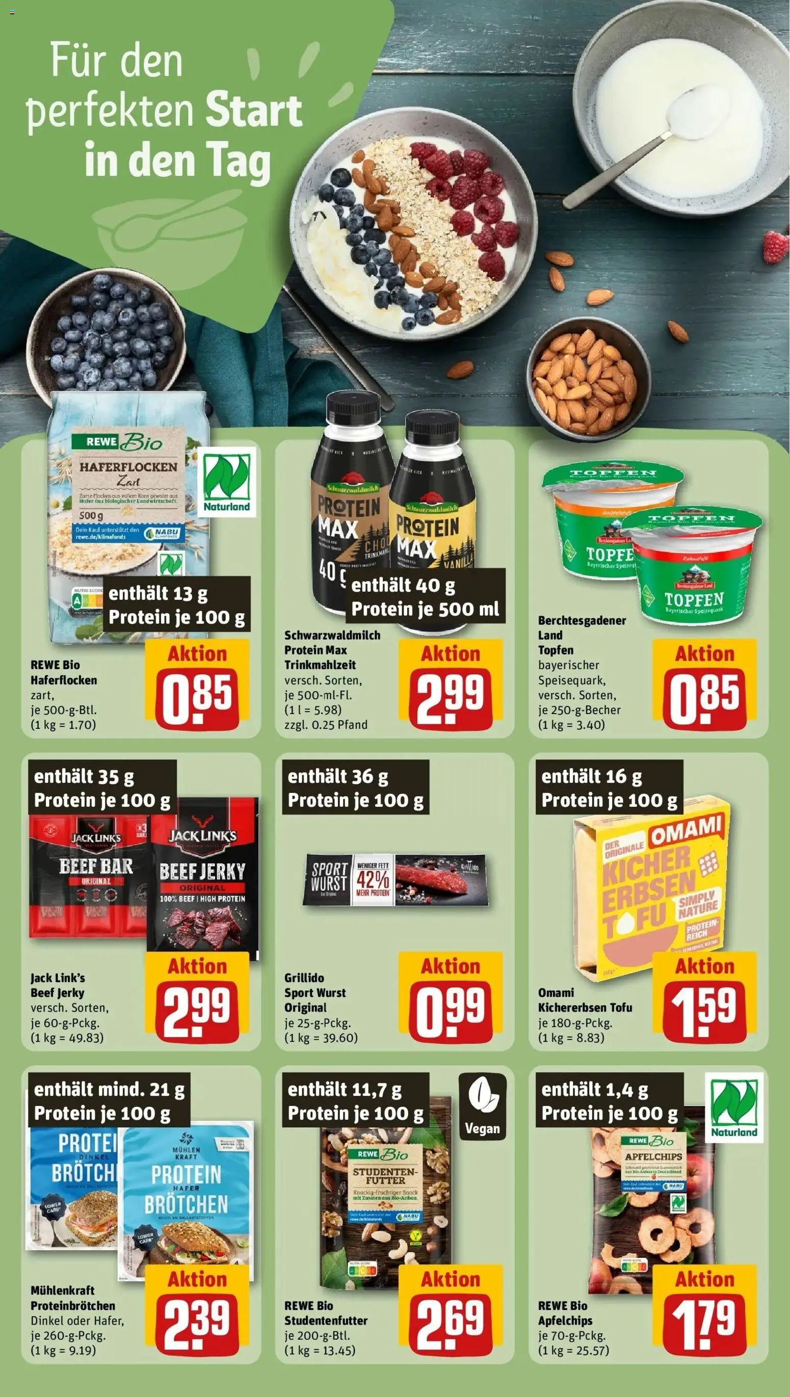 Rewe Prospekt Rommerskirchen	 – gültig ab 12.04.2026 | Seite: 21 | Produkte: Quark, Chips, Speisequark, Erbsen